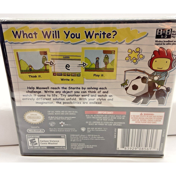 Scribblenauts Nintendo DS 2009 New Sealed - Picture 2 of 3